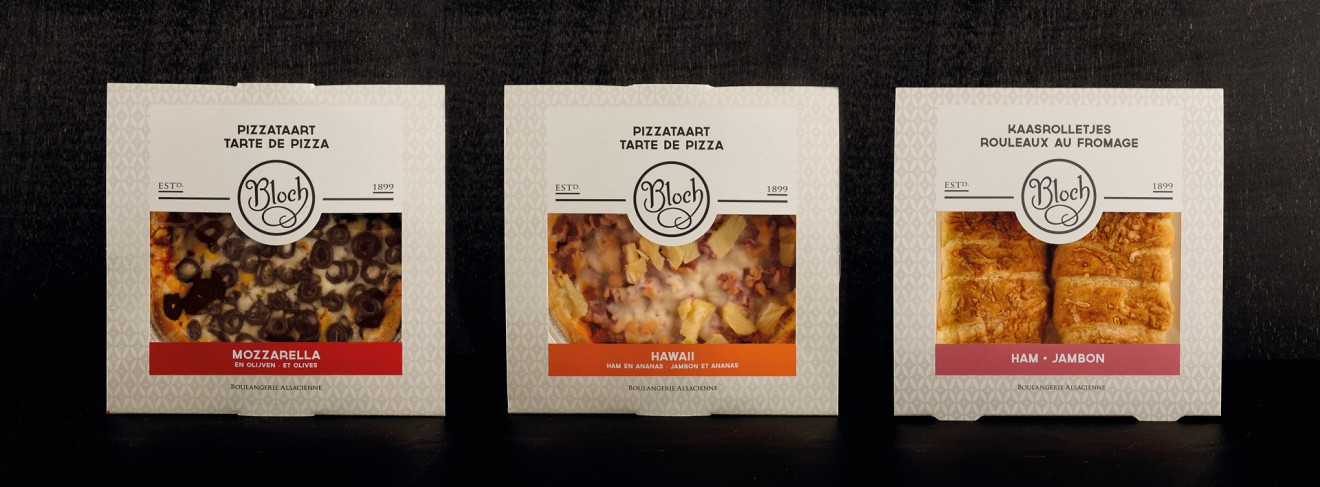 Quatre Mains package design - pizzataarten, bloch, quatre mains