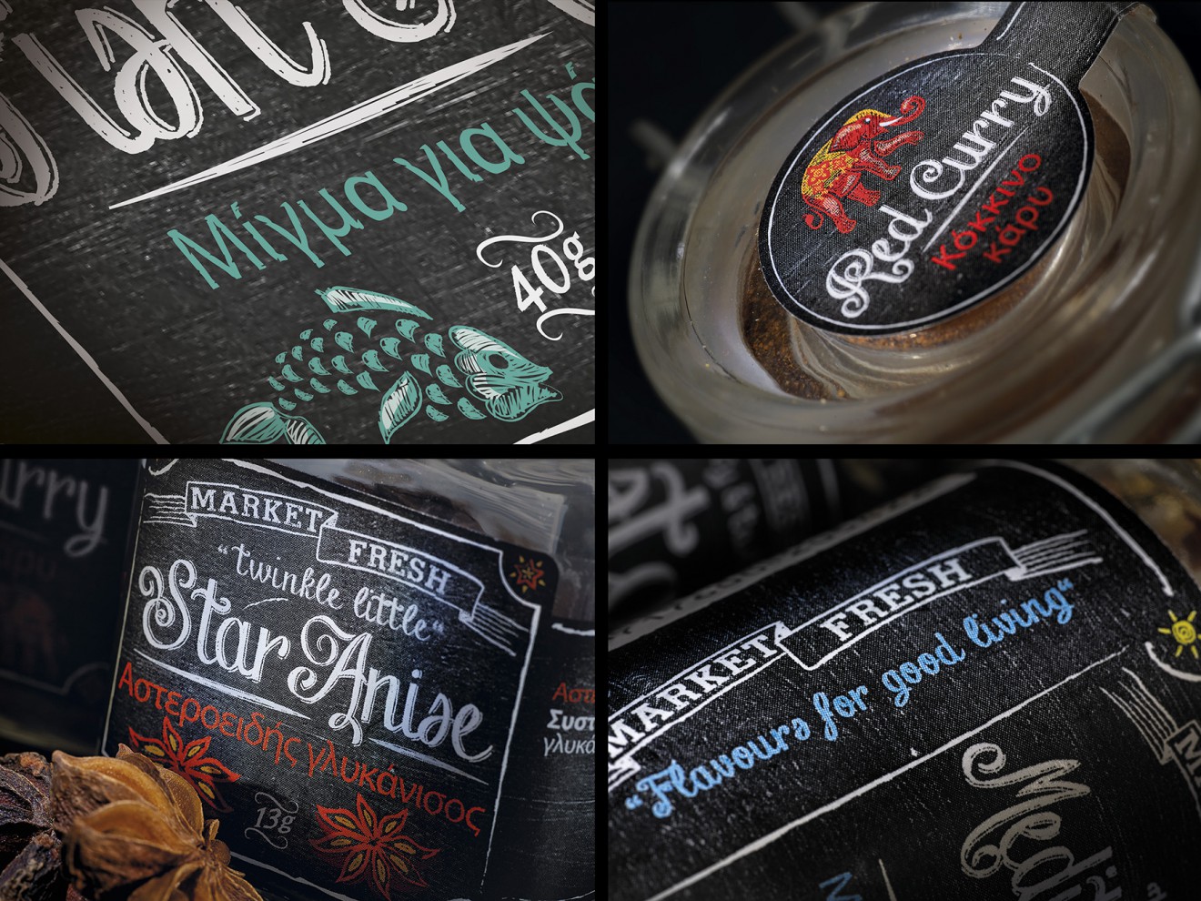 Quatre Mains package design - Star Anice, Branding, Handdrawn