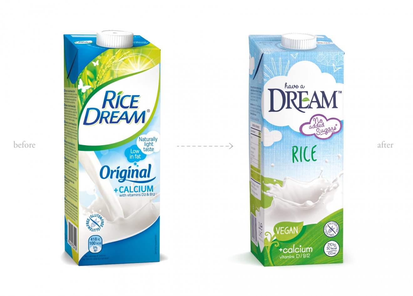 Quatre Mains package design - packaging, before after, dream, drinks