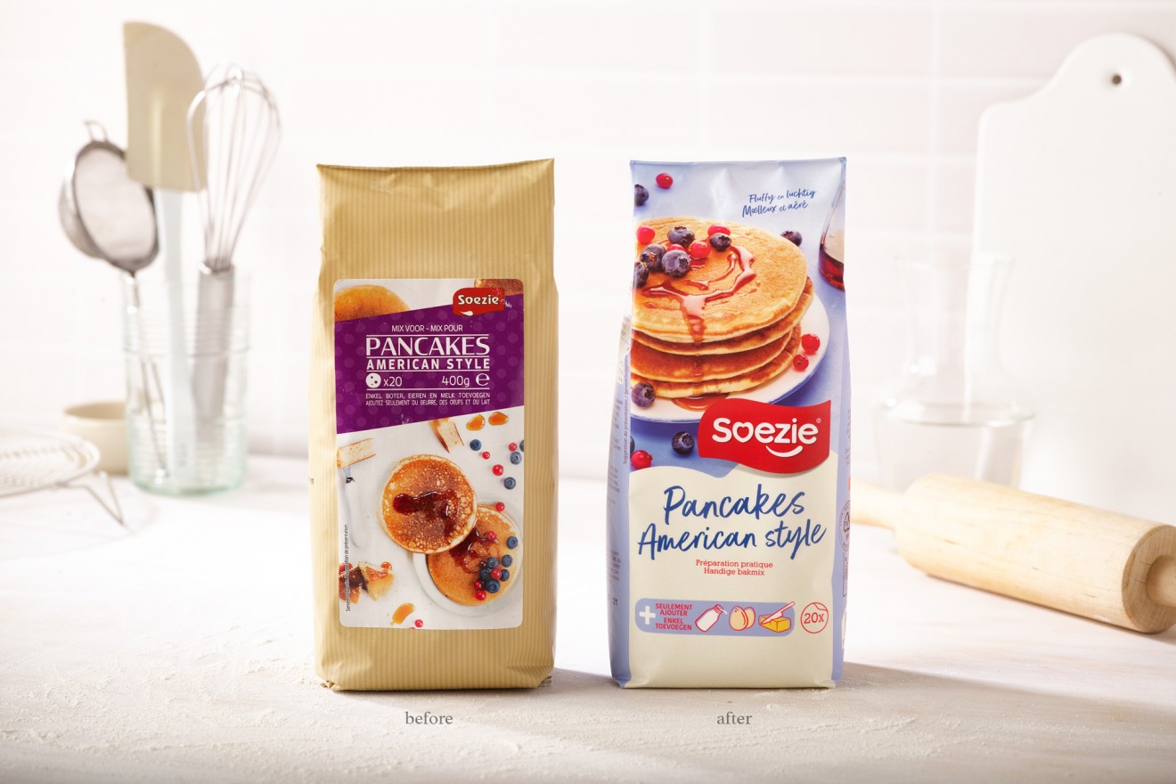 Quatre Mains package design - flour mixes, bread baking