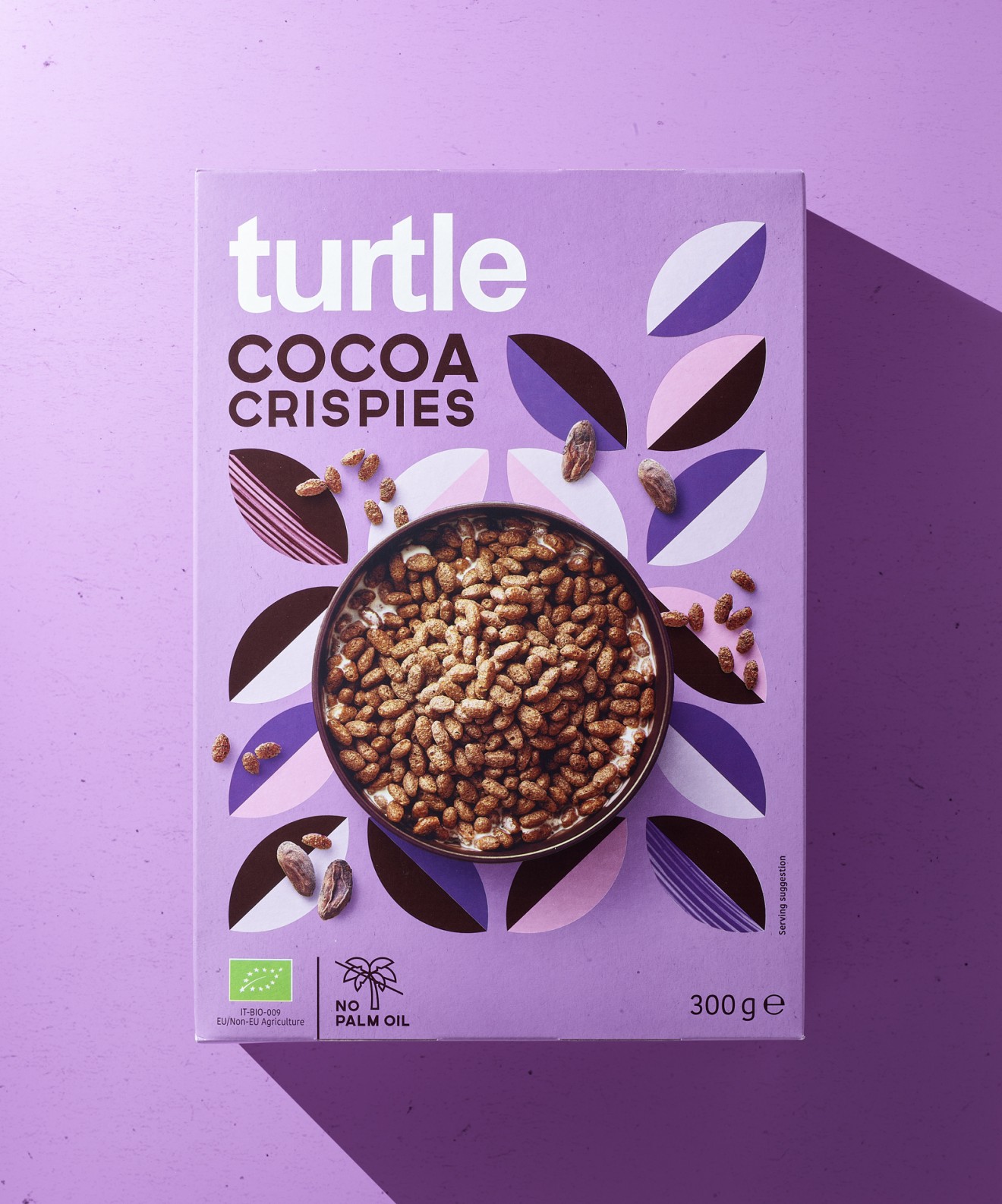 Quatre Mains package design - cocoa crispies, healthy, cereals, retro, vintage, pattern, decorative, quatre mains, turtl