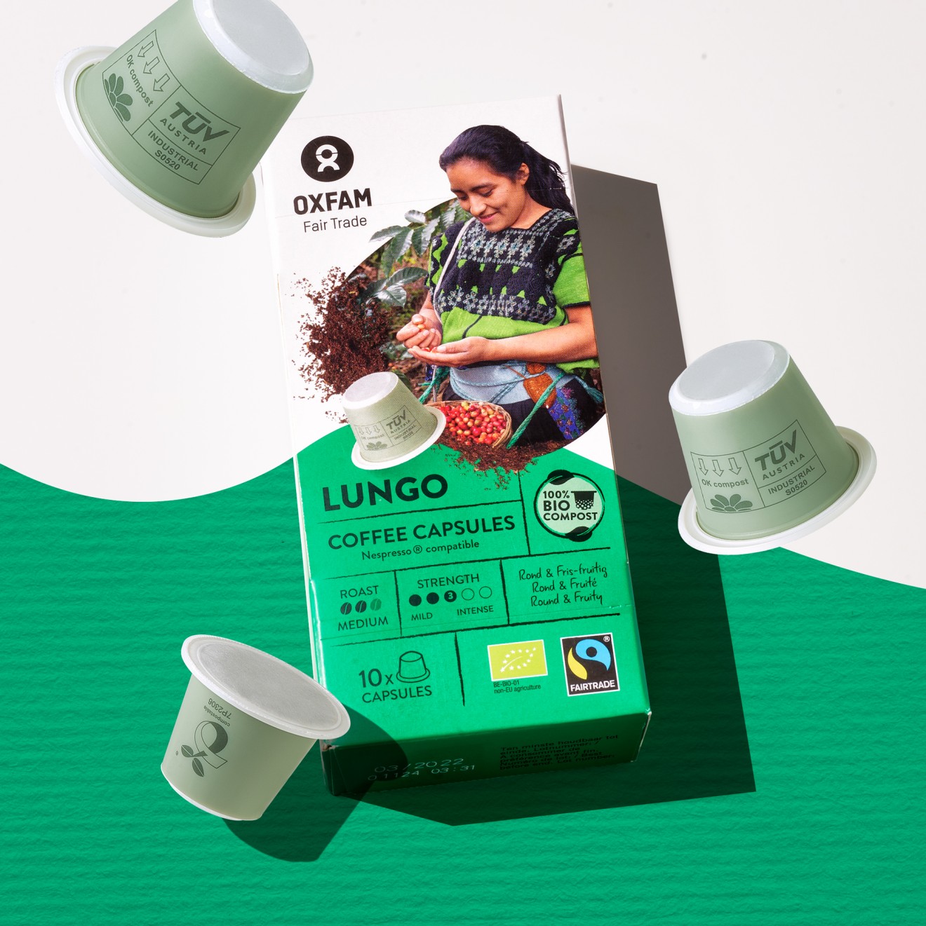 Quatre Mains package design - capsules, coffee, fair-trade