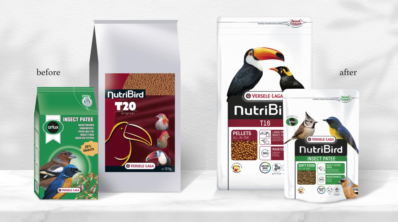 Quatre Mains package design - before and after, restyling, rebranding