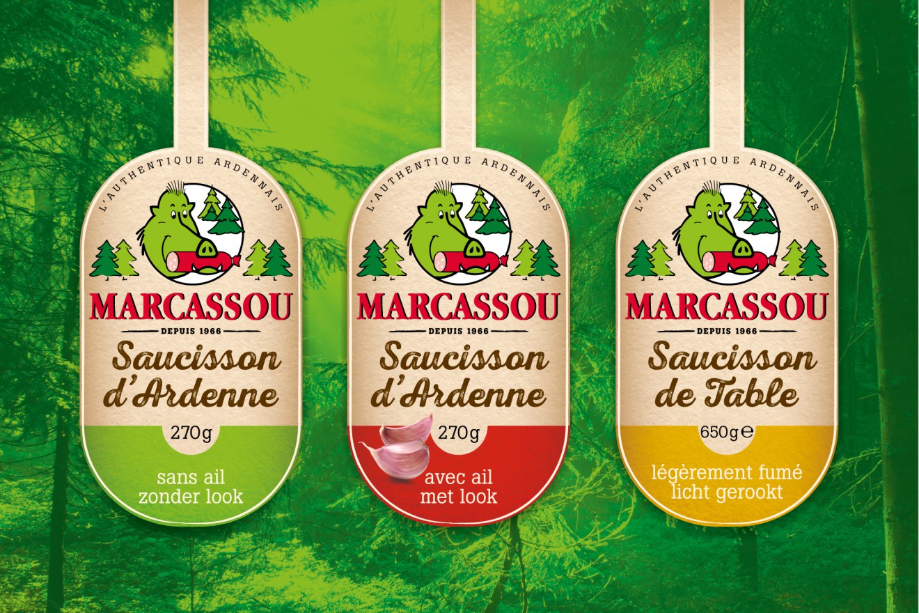 Quatre Mains package design - forest, marcassou, rebranding