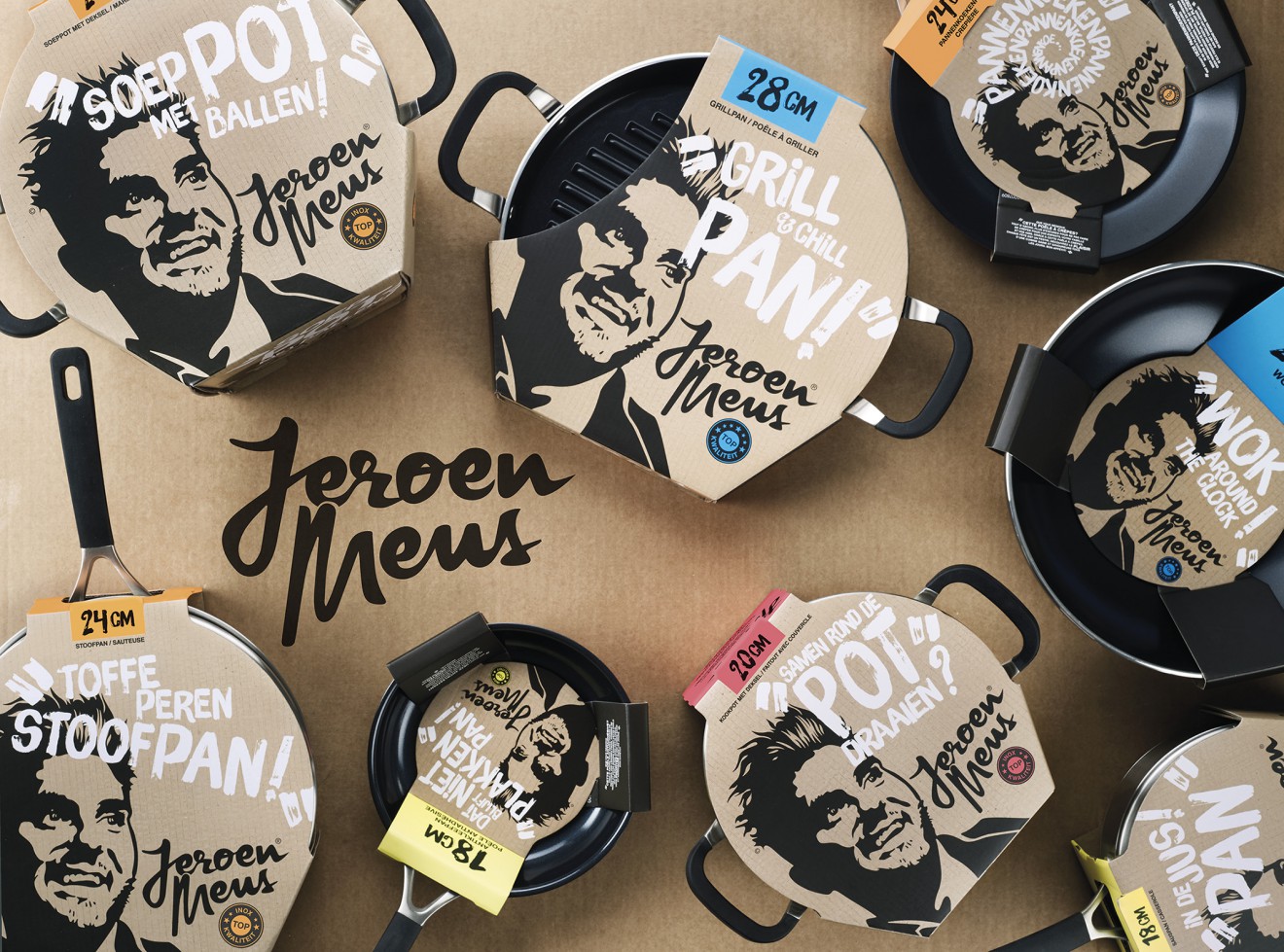 Quatre Mains package design - Jeroen Meus, Pot, Pan