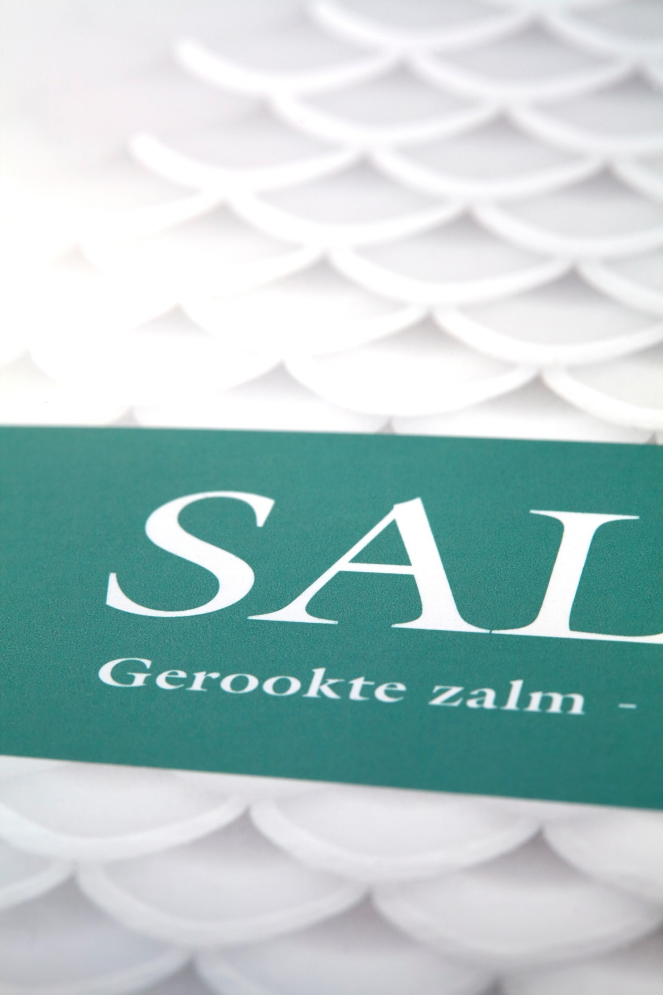 Quatre Mains package design - Detail, Fish Skin, Smoked Salmon, gerookte zalm