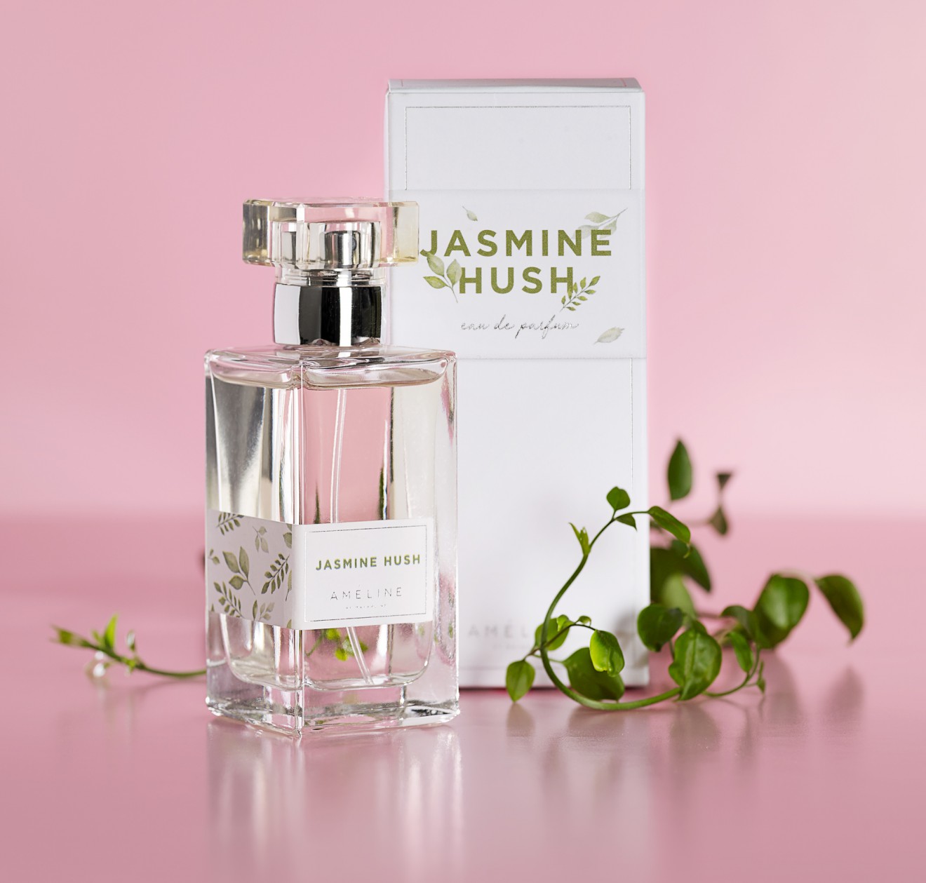 Quatre Mains package design - design, packaging, beauty, pink, parfum, bottle