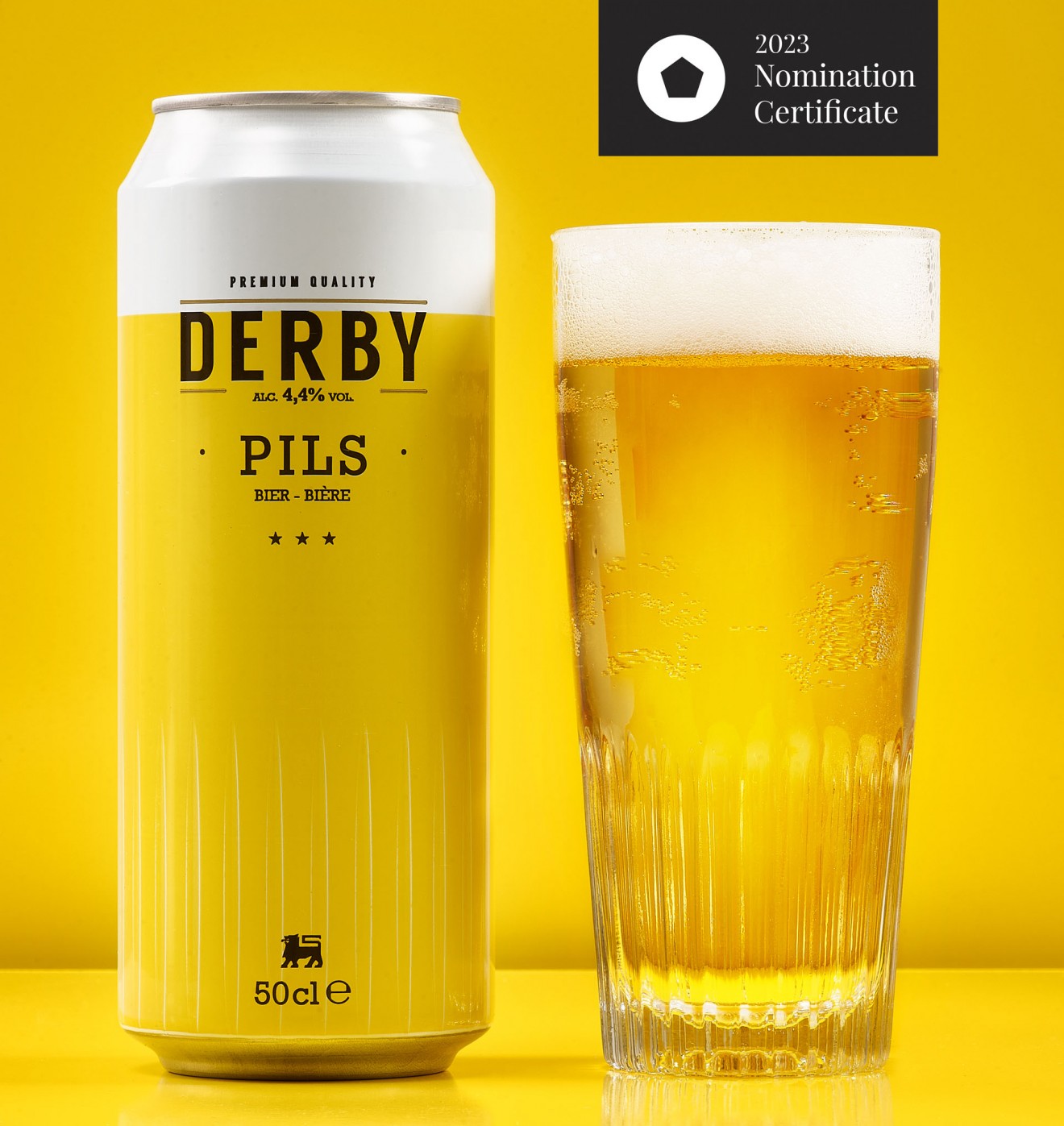 Quatre Mains package design - Brand Redesign for Derby Pils for Delhaize