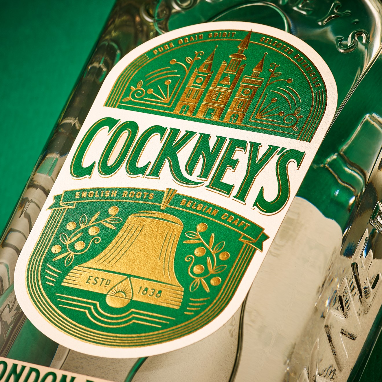 Quatre Mains package design - Cockney's Gin packaging redesign