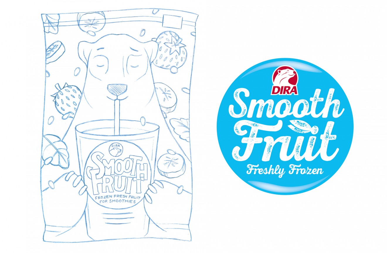 Quatre Mains package design - smoothie, packaging, banana