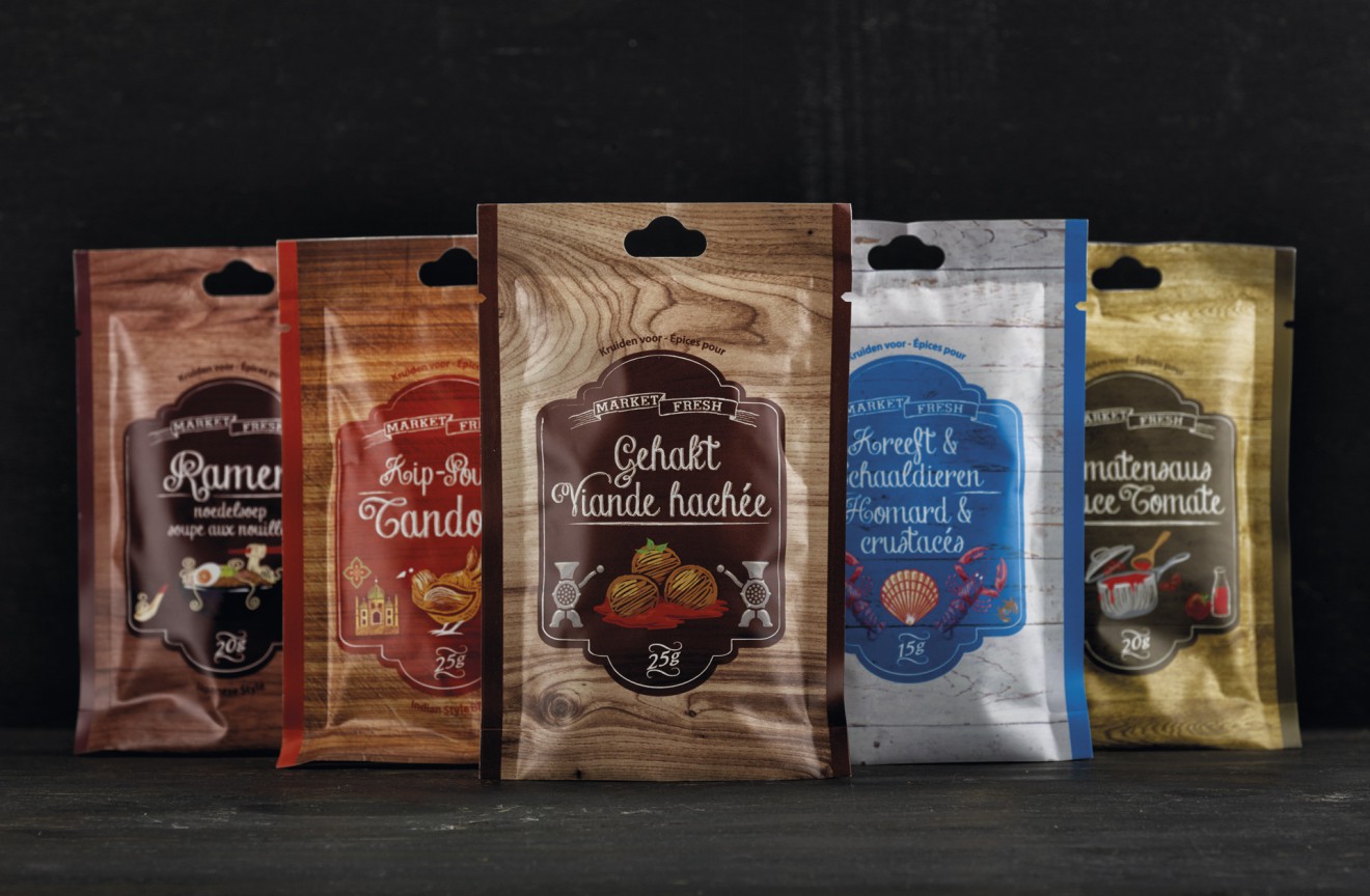 Quatre Mains package design - makro, herbs, spices