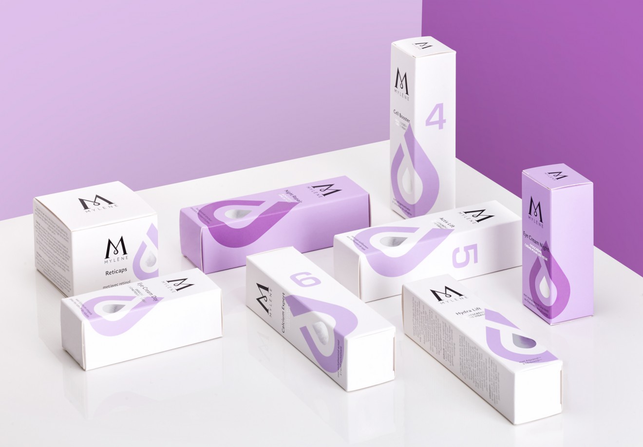 Quatre Mains package design - beauty, care, mylène