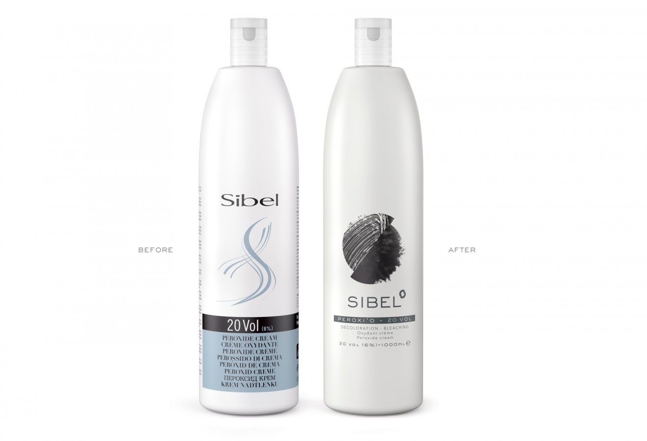 Quatre Mains package design - sibel, peroxio, hair products, packaging