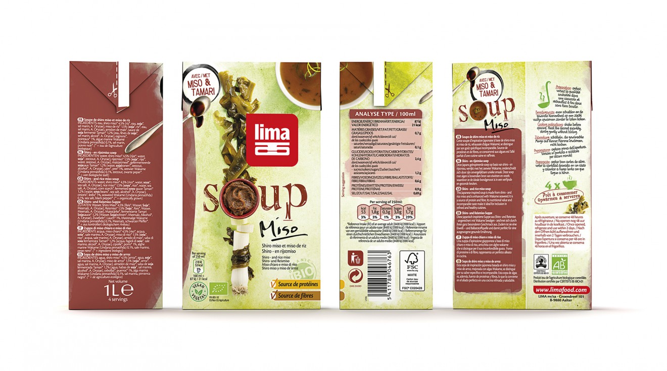 Quatre Mains package design - Lima, Packshot, 360 design