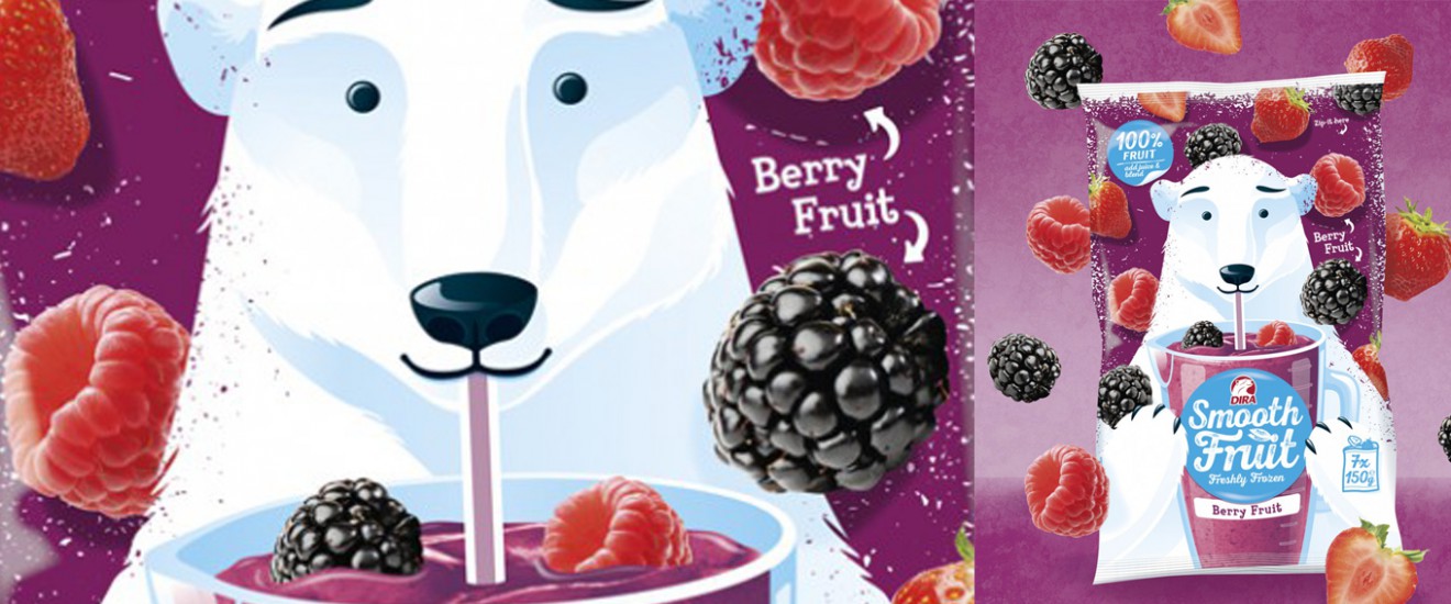 Quatre Mains package design - Smooth Fruit, Dirafrost