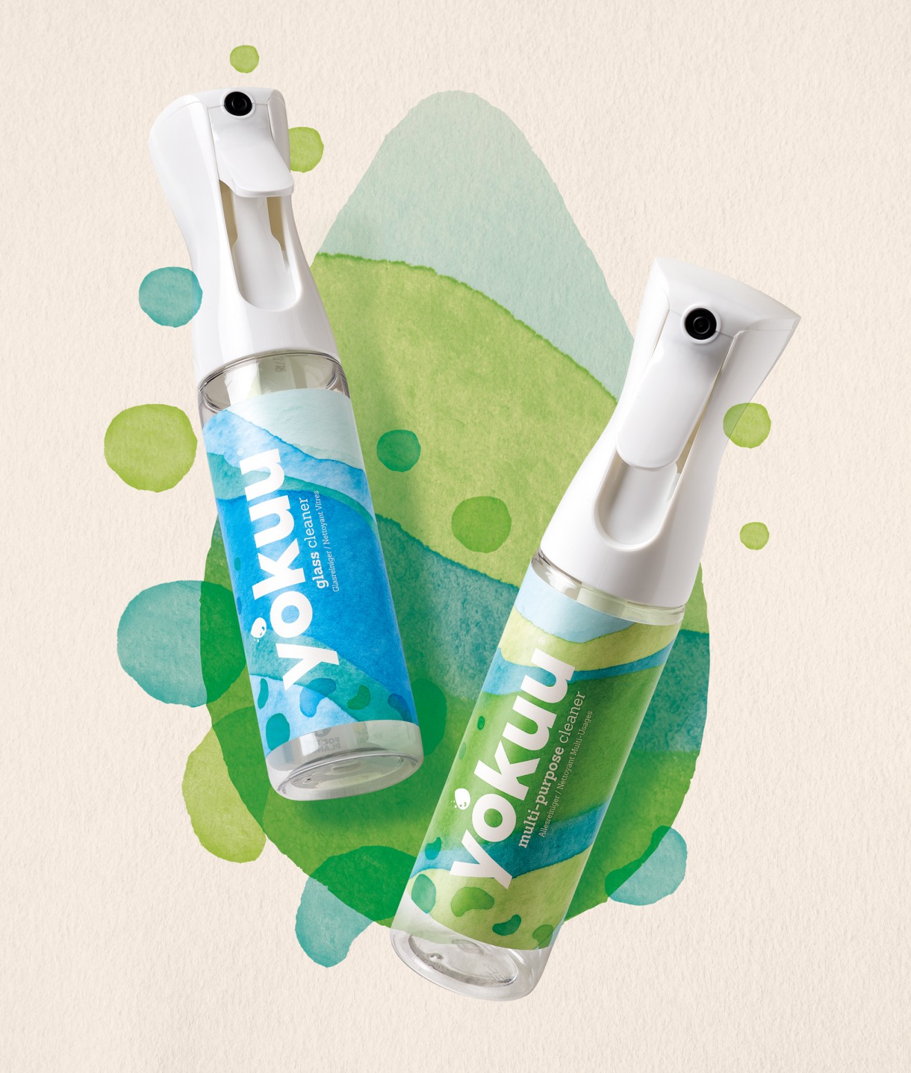 Quatre Mains package design - cleaner, spray, branding, packaging