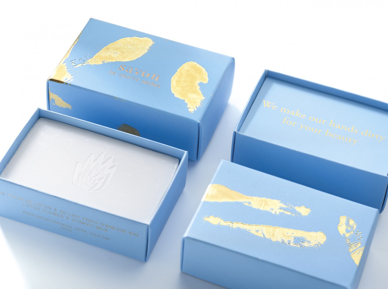 Quatre Mains package design - self promotion, savon, packaging
