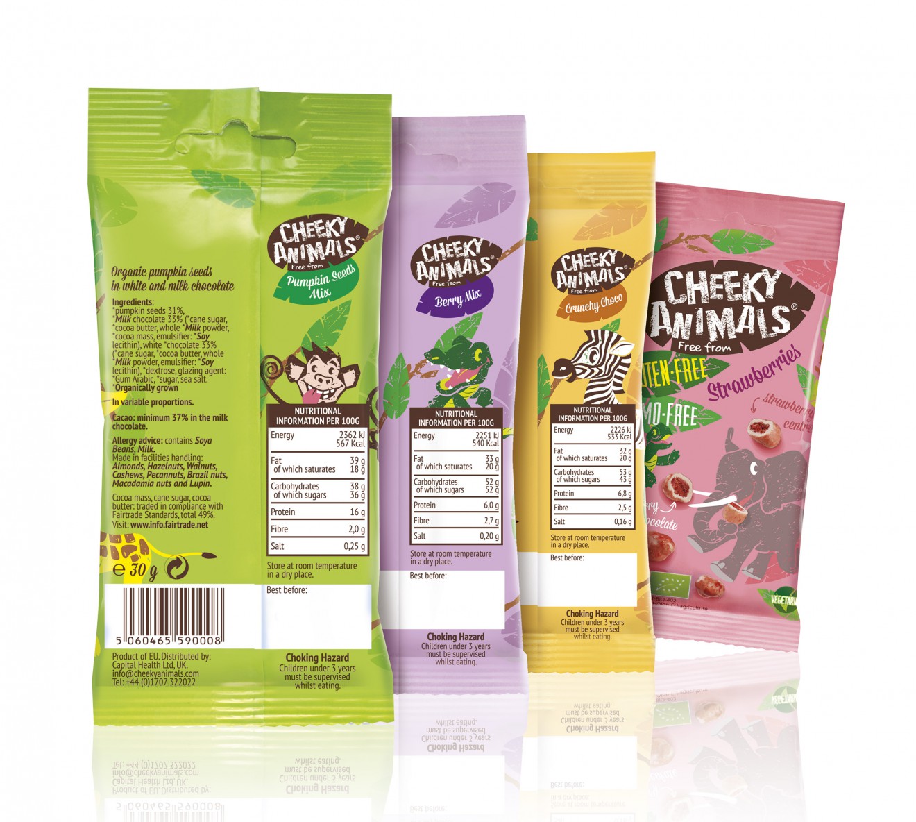 Quatre Mains package design - Line up, Back of pack, Branding