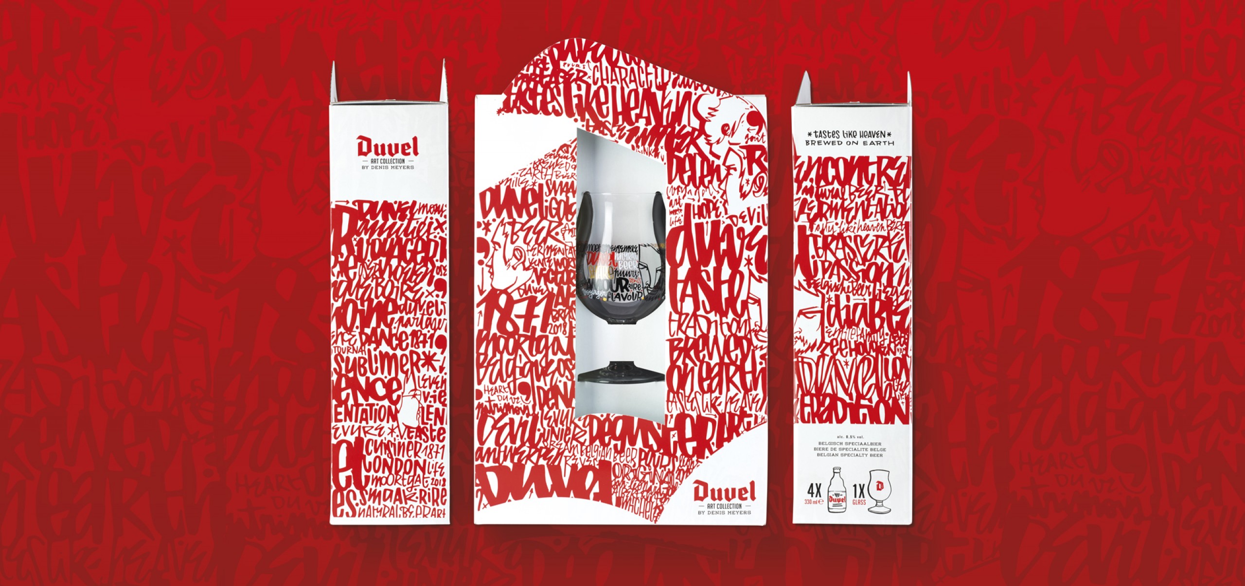 Quatre Mains package design - Package design giftpack, duvel moortgat, quatremains, van genechten