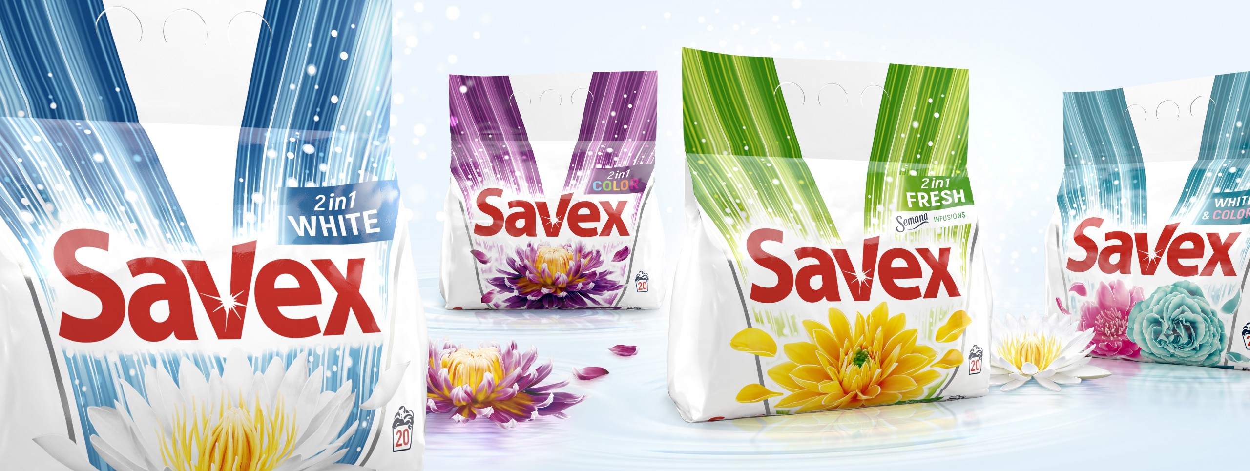 Quatre Mains package design - Package design ficosota, quatre mains, laundry, savex