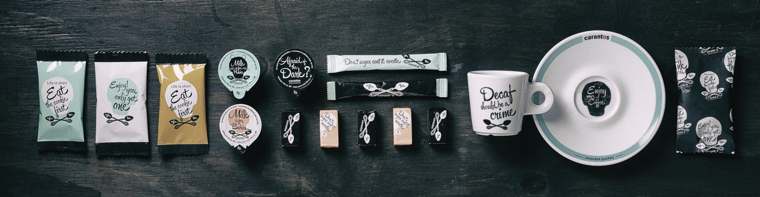 Quatre Mains package design - Package design Line up, Coffee, Tea, Carantos, Packaging