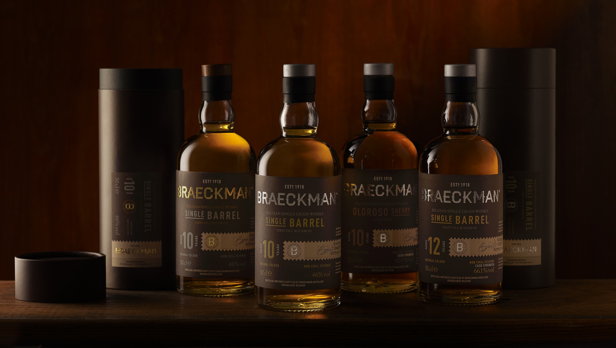 Quatre Mains package design - Package design whiskey, braeckman, quatre mains, packaging
