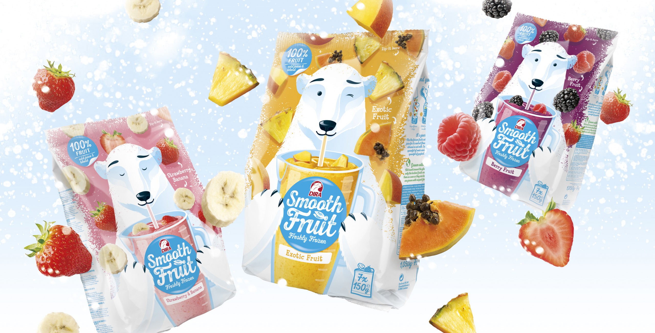 Quatre Mains package design - Package design icey, snowy, dirafrost