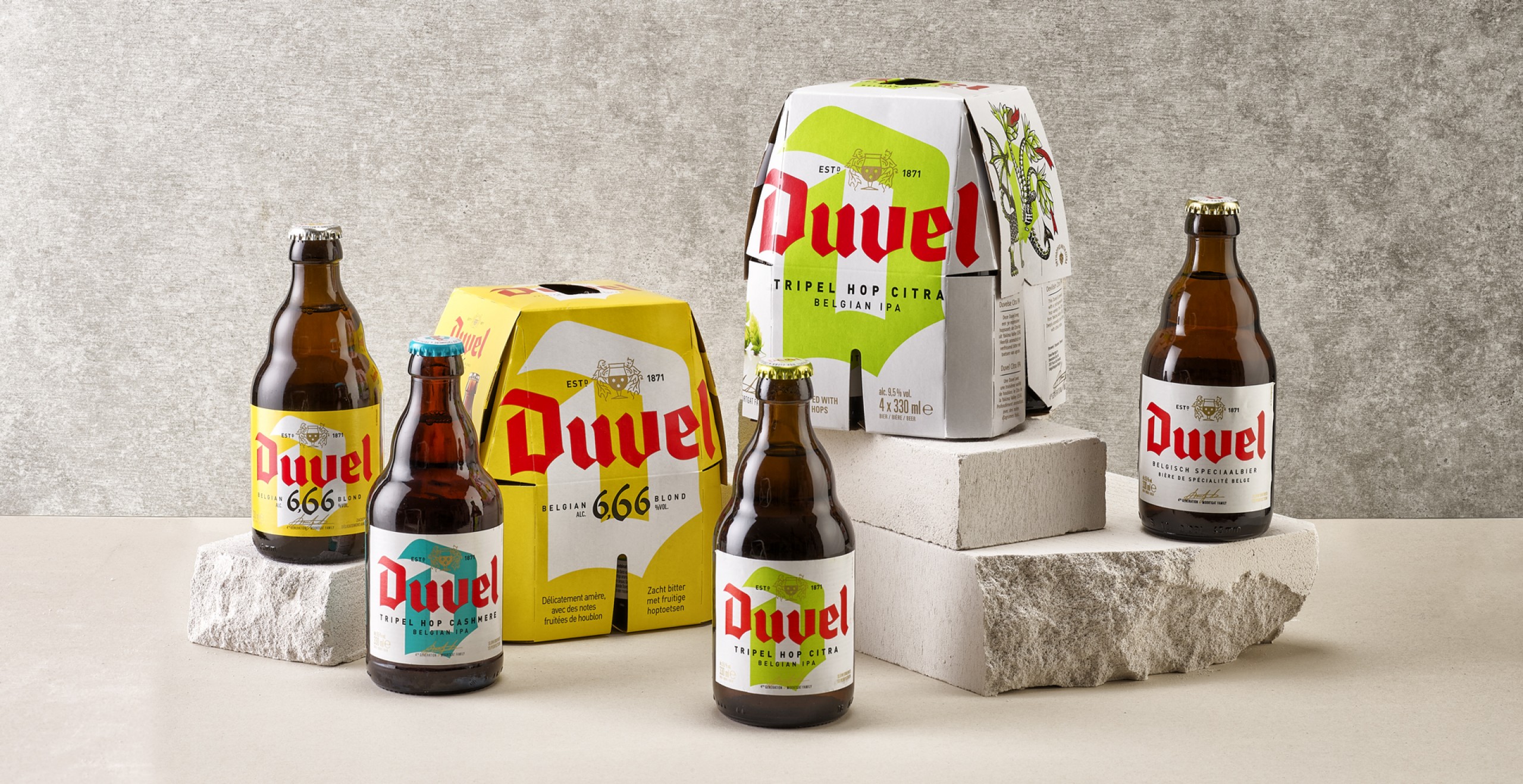Quatre Mains package design - Package design duvel, moortgat, beer, quatre mains