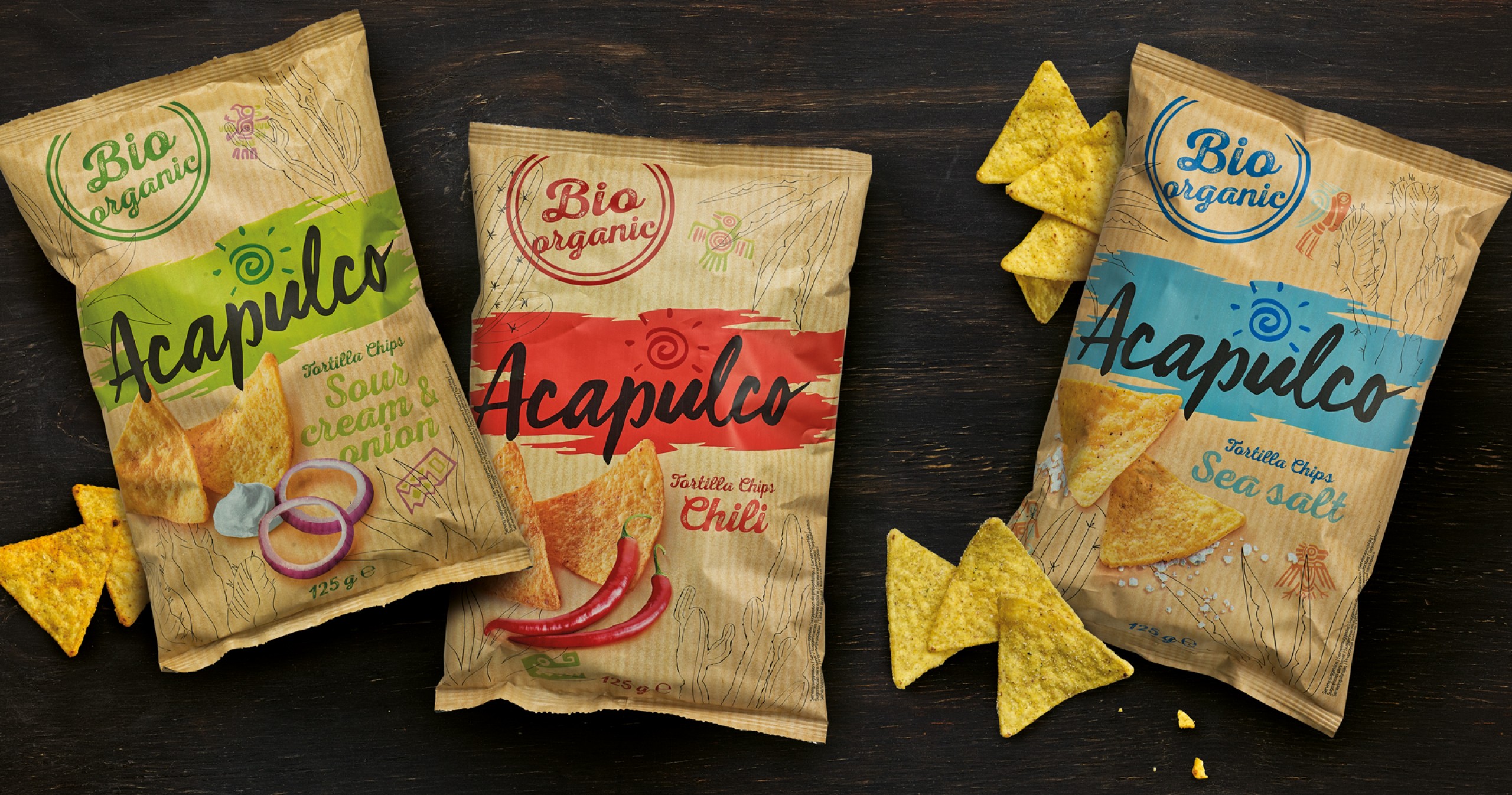 Quatre Mains package design - Package design texmex, tortilla, acapulco