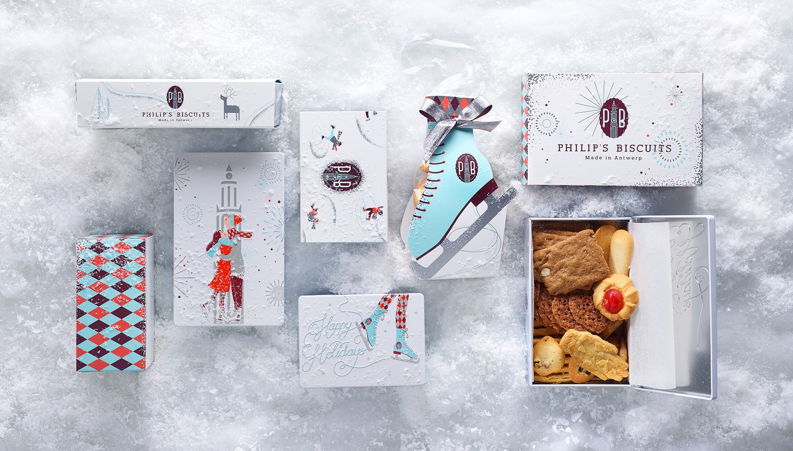 Quatre Mains package design - Package design philips biscuits, quatre mains, branding, packaging