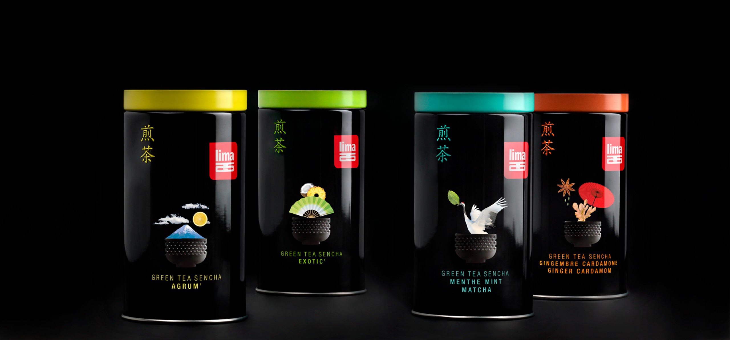 Quatre Mains package design - Package design ginger, kardemom, sencha, japanese tea