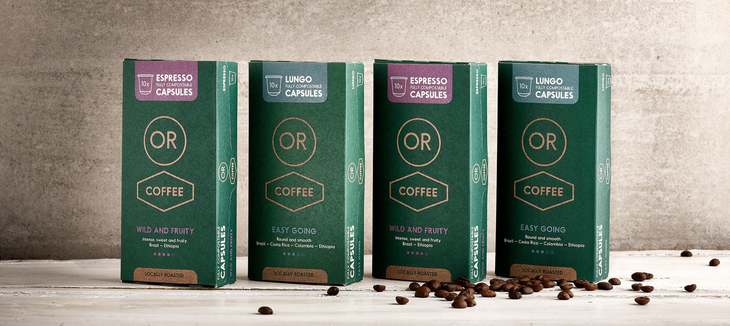 Quatre Mains package design - Package design coffee, or, quatre mains