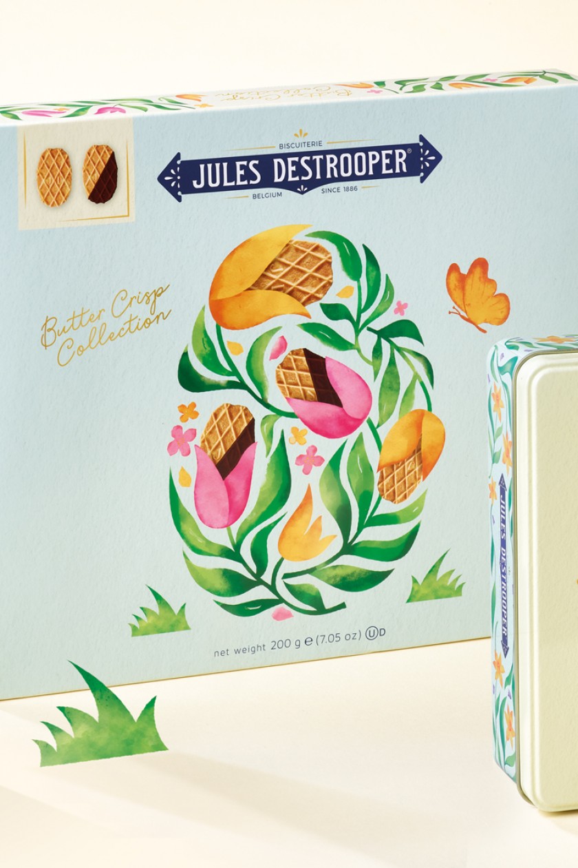 Quatre Mains package design - Limited Springtime Collection for Jules Destrooper