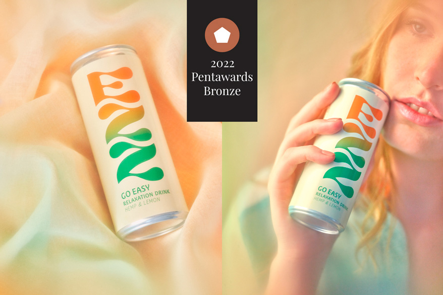 Quatre Mains package design - branding, packaging, bronze award, ezz drinks